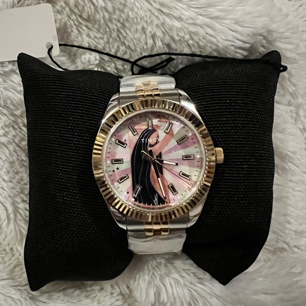 Timex x Jacquie Aiche Legacy Musings Watch PINK Mother of Pearl